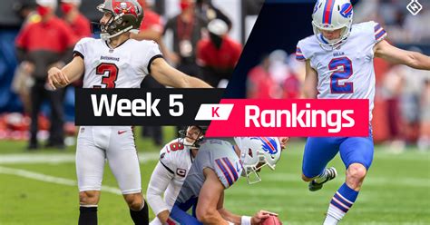 fantasy football week 5 kicker rankings